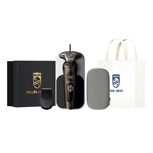 Электробритва PHILIPS Электробритва Series 9000 Prestige SP9870 + Зарядная база + Чехол + Насадка-триммер