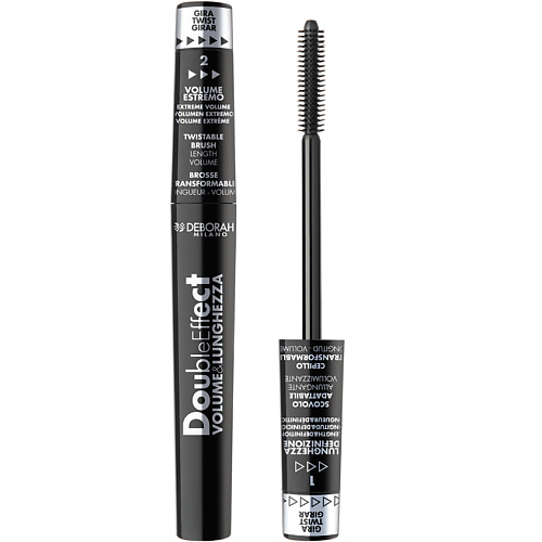 Тушь для ресниц DEBORAH MILANO Тушь для ресниц двойной эффект MASCARA DOUBLE EFFECT