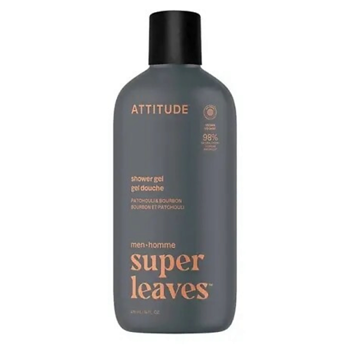 Гель для душа ATTITUDE Гель для душа Super Leaves Men Patchouli & Bourbon