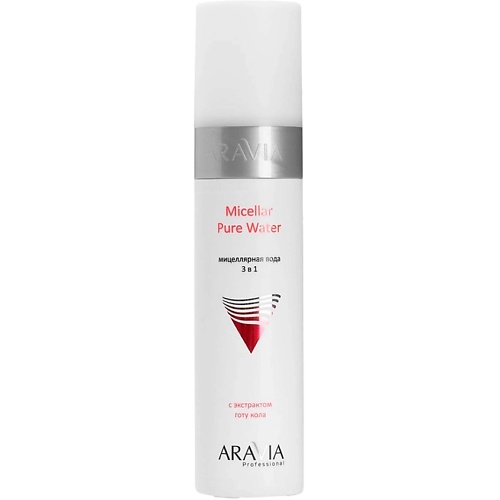 Мицеллярная вода ARAVIA PROFESSIONAL Мицеллярная вода 3 в 1 с экстрактом готу кола Micellar Pure Water