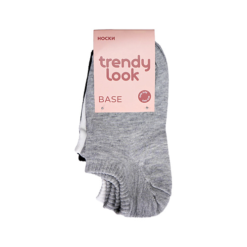 Носки TRENDY LOOK Подследники BASE (черные, белые, серые) one size
