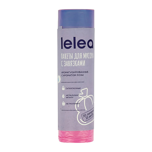 Мешок для мусора LELEA Мешки для мусора с затяжками с ароматом розы (30 л)