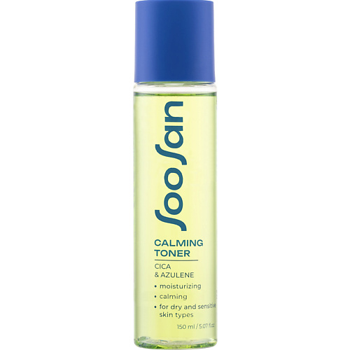 Тонер для лица SOOSAN Тонер для лица успокаивающий с центеллой и азуленом Calming Toner With Cica And Azulen