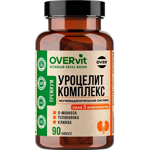 БАД к пище "Уро-целлит" комплекс для мочевыделительной системы OVERvit