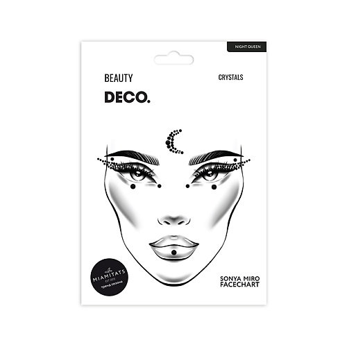 Наклейки для лица DECO. Кристаллы для лица и тела FACE CRYSTALS by Miami tattoos (Night queen)