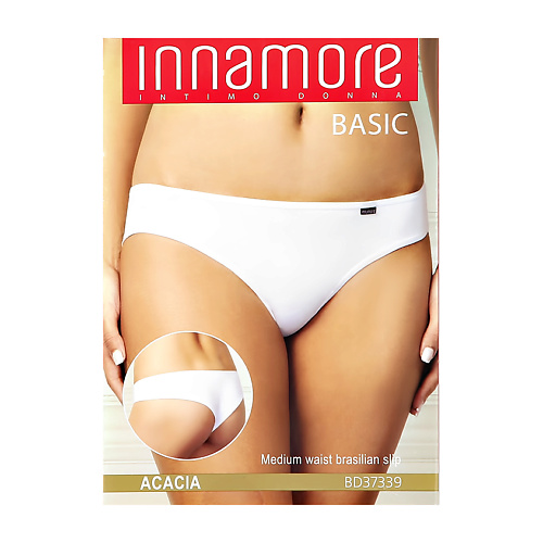 Трусы INNAMORE Трусы женские UNDERWEAR бразилиано средней посадки из хлопка (bianco, 2)