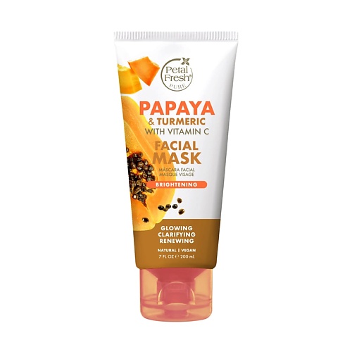 Маска для лица PETAL FRESH Маска для лица придающая сияние коже с экстрактом папайи и куркумы