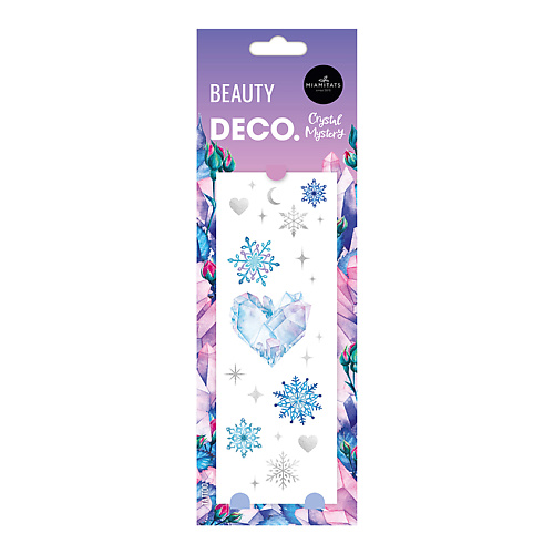 Тату DECO. Набор переводных татуировок для тела CRYSTAL MYSTERY by Miami Tattoos переводная (Snowflake)