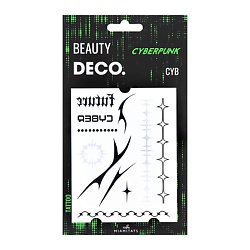 Набор переводных татуировок для тела CYBERPUNK by Miami tattoos (cyb)