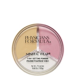 Пудра рассыпчатая 3 в 1 Mineral Wear 3-in-1 Setting Powder
