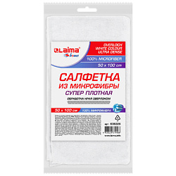 Салфетка из микрофибры супер плотная WHITE ULTRA DENSE OVERLOCK HOME