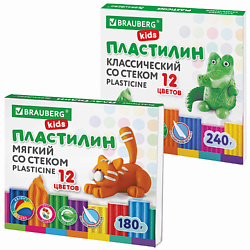 Пластилин Классический + мягкий ВЫГОДНАЯ УПАКОВКА