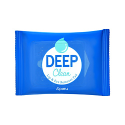 Салфетки для снятия макияжа DEEP CLEAN для глаз и губ