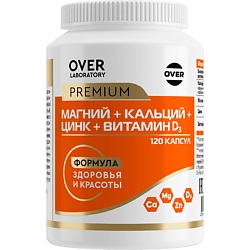 БАД к пище "Магний + Кальций + Цинк + Витамин Д3" Over Laboratory