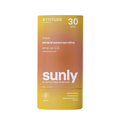 Минеральный солнцезащитный стик для тела Sunly Tropical SPF 30