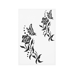 Татуировка для тела переводная (2 flowers and 2 butterflies)