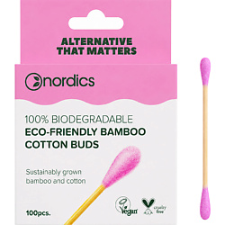 Бамбуковые ватные палочки розовые Eco-Friendly Bamboo Cotton Buds