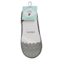 Кружевные следки TWINKLE, цвет: серый, форма 7