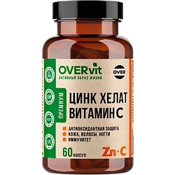 БАД к пище "Цинк + Витамин С" OVERvit