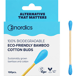 Бамбуковые ватные палочки голубые Eco-Friendly Bamboo Cotton Buds