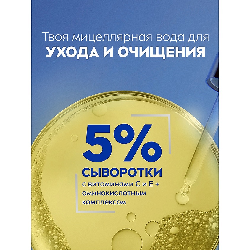 NIVEA Двухфазная мицеллярная вода для лица, глаз и губ с витаминами С и Е Brightening – фото 5