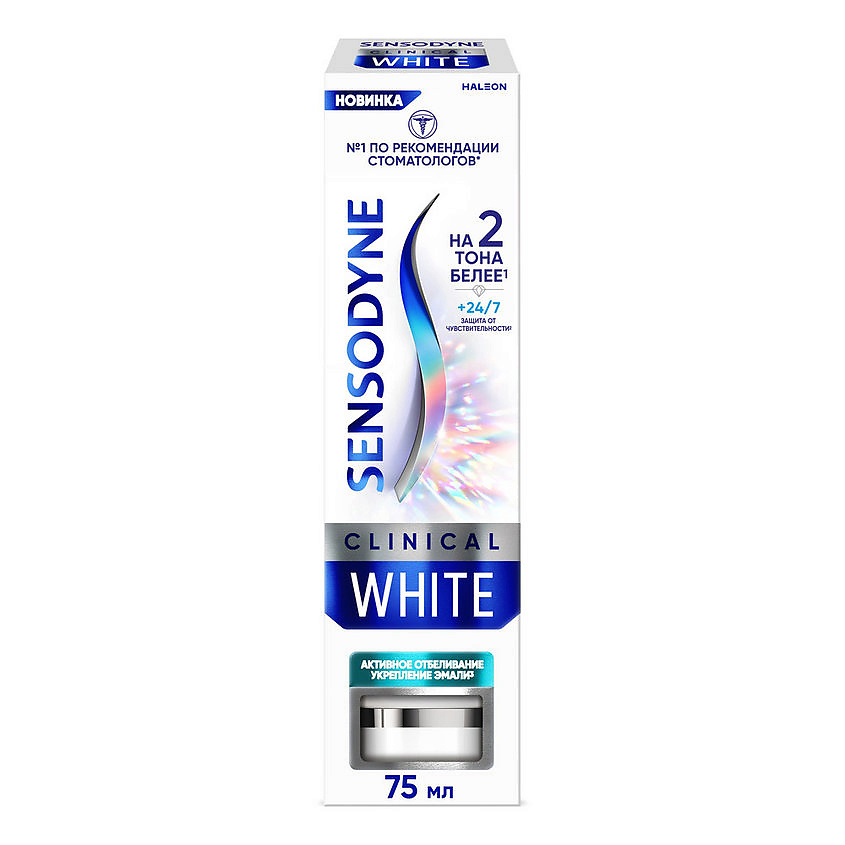 SENSODYNE Активное отбеливание укрепление эмали Clinical White – фото 7