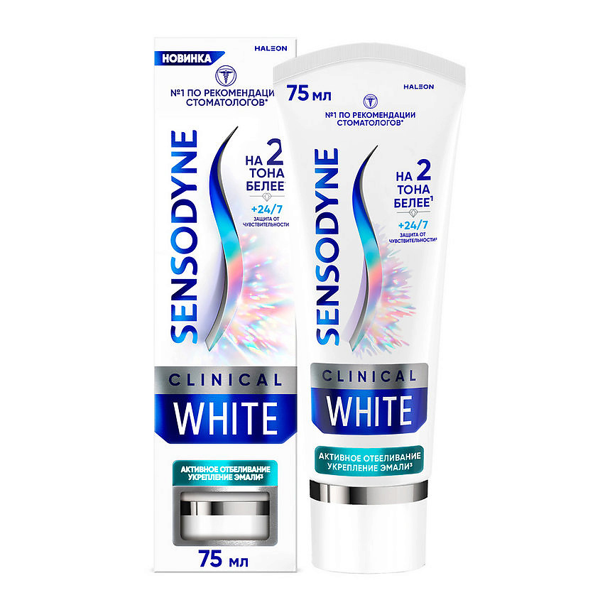 SENSODYNE Активное отбеливание укрепление эмали Clinical White – фото 5