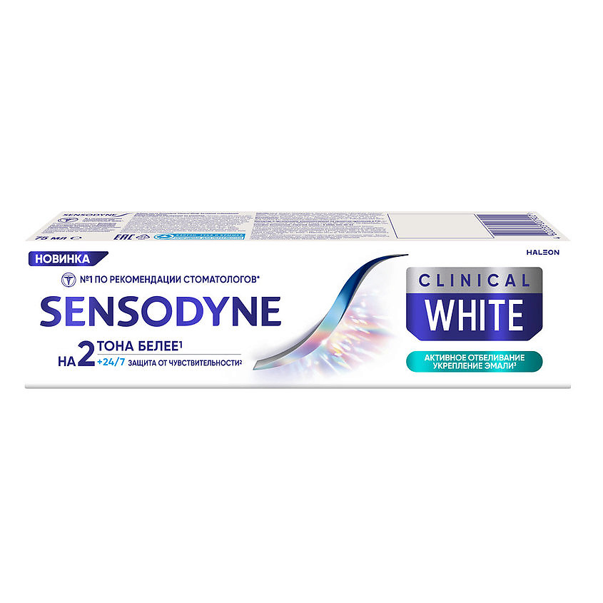 SENSODYNE Активное отбеливание укрепление эмали Clinical White – фото 4