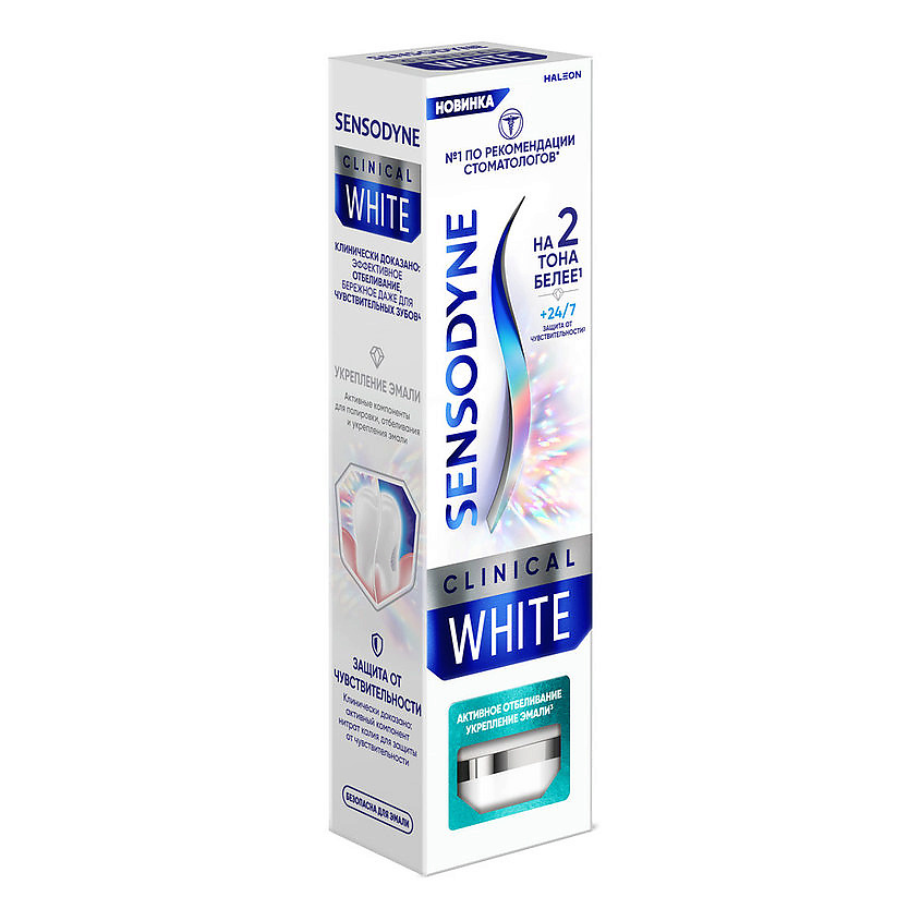 SENSODYNE Активное отбеливание укрепление эмали Clinical White – фото 6