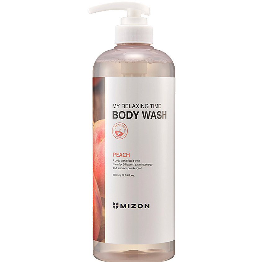 Изображение товара MIZON Гель для душа с экстрактом персика My Relaxing Time Peach Body Wash, 800 мл Изображение товара MIZON Гель для душа с экстрактом персика My Relaxing Time Peach Body Wash, 800 мл