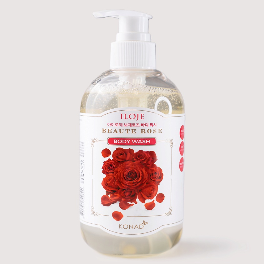Изображение товара KONAD ILOJE BEAUTE ROSE BODY WASH Гель для душа с дамасской розой 300 мл Изображение товара KONAD ILOJE BEAUTE ROSE BODY WASH Гель для душа с дамасской розой 300 мл