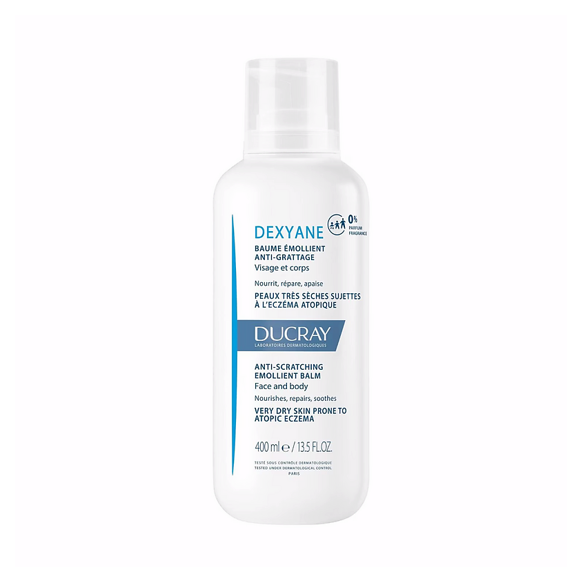 Изображение товара DUCRAY Успокаивающий бальзам для лица и тела Dexyane Anti-Scratching Emollient Balm, 400 мл Изображение товара DUCRAY Успокаивающий бальзам для лица и тела Dexyane Anti-Scratching Emollient Balm, 400 мл
