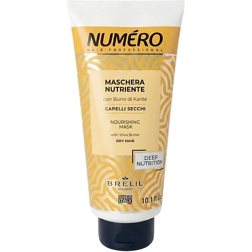 Маска для волос BRELIL PROFESSIONAL Питательная маска с маслом карите для сухих волос Numero