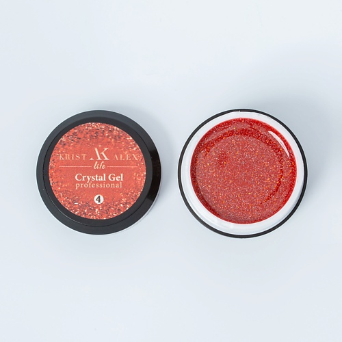 Гель для наращивания ногтей KRISTALEX LIFE Crystal gel ПЛОТНЫЙ КРЕМОВЫЙ СВЕТООТРАЖАЮЩИЙ