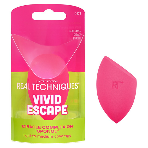 Спонж для нанесения макияжа REAL TECHNIQUES Спонж для макияжа Miracle Complexion Sponge Vivid Escape
