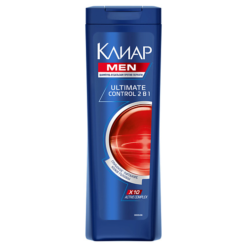 Шампунь для волос CLEAR КЛИАР Шампунь MEN 2 в 1 ULTIMATE CONTROL