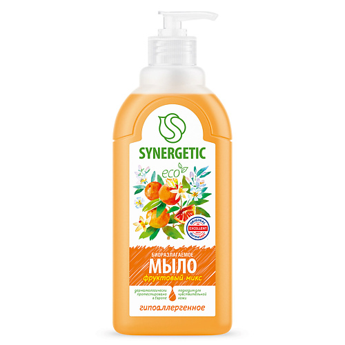 Мыло жидкое SYNERGETIC Биоразлагаемое жидкое мыло Фруктовый Микс