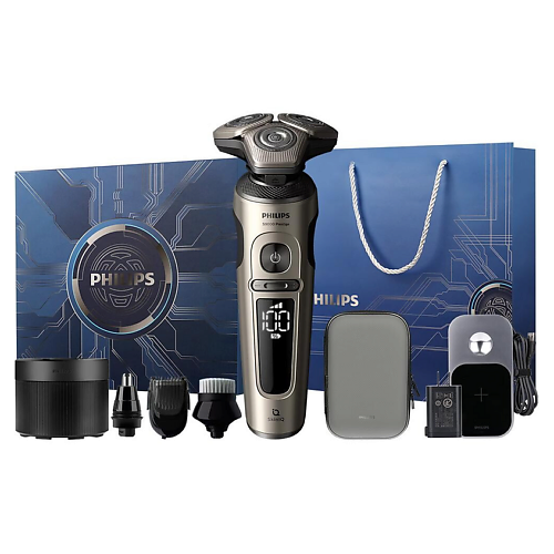 Электробритва PHILIPS Электробритва S9000 Prestige SP9883 + Чехол + Станция очистки + Зарядная панель + насадки