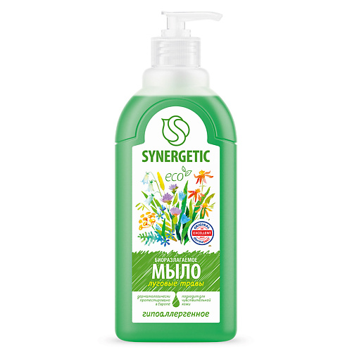 Мыло жидкое SYNERGETIC Биоразлагаемое жидкое мыло Луговые травы