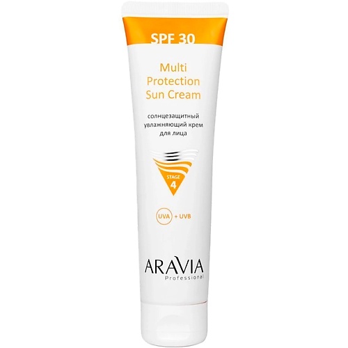 Солнцезащитный крем для лица ARAVIA PROFESSIONAL Крем для лица солнцезащитный увлажняющий SPF 30 Multi Ptotection Sun Cream
