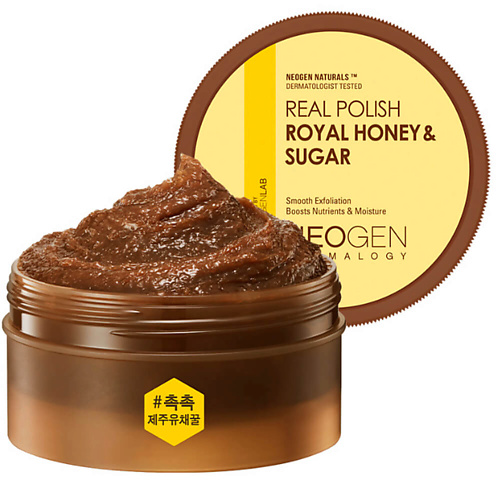 Скраб для лица NEOGEN Naturals Dermatologist Real Polish Royal Honey&Sugar Питательный сахарный скраб с мёдом
