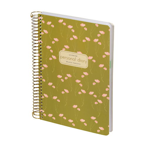 Ежедневник BRUNO VISCONTI Ежедневник CUTE DIARY МАКИ НА ЗЕЛЕНОМ