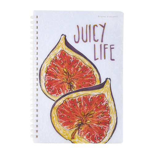Тетрадь BRUNO VISCONTI Тетрадь А5 на силиконовом гребнеJUICY LIFE. Инжир