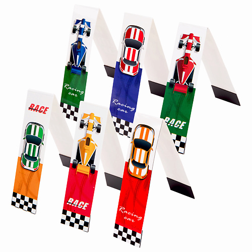 

ЮНЛАНДИЯ Закладки для книг с магнитом RACE CARS, Закладки для книг с магнитом RACE CARS