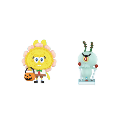 Мягкая игрушка POP MART Игрушка-сюрприз The Monsters Spongebob SeriesJack-o'-lantern + ruffian boss x TYCOCO, 9 см