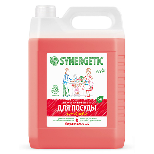 

SYNERGETIC Средство для мытья посуды антибактериальное, с ароматом арбуза 5000, Средство для мытья посуды антибактериальное, с ароматом арбуза
