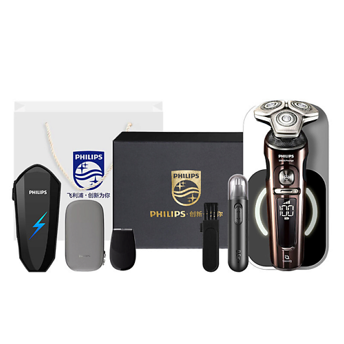 Электробритва PHILIPS Электробритва Series 9000 Prestige SP9000 + Чехол + Футляр + Насадка для бакенбард + Триммер
