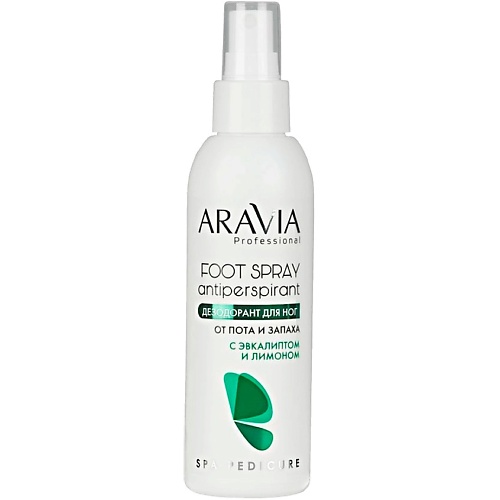 Спрей для ног ARAVIA PROFESSIONAL Дезодорант для ног от пота и запаха с эвкалиптом и лимоном Foot Spray Antiperspirant