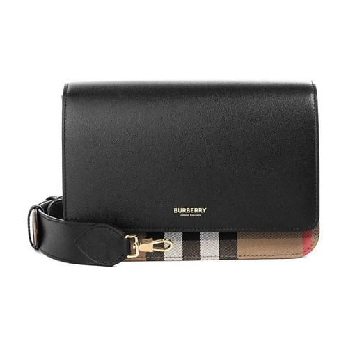 Сумка BURBERRY Сумка через плечо Mackford Check Canvas and Leather Shoulder Bag