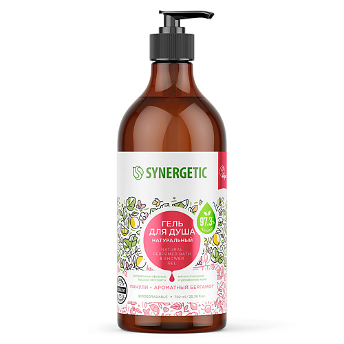 Гель для душа SYNERGETIC Гель для душа Пачули и ароматный бергамот